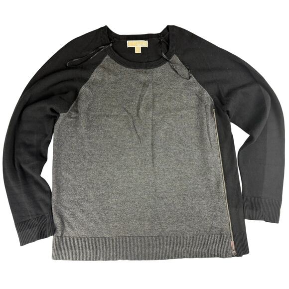 Michael Kors Black & Gray Long Sleeve Sweater - L - Picture 1 of 8